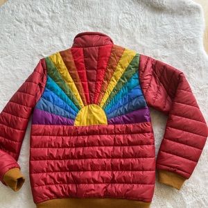 NWT Aviator Nation Sunburst  Jacket Red Dahlia